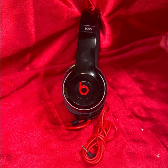 Beats Solo Wired Controlled Black and Red Headphones